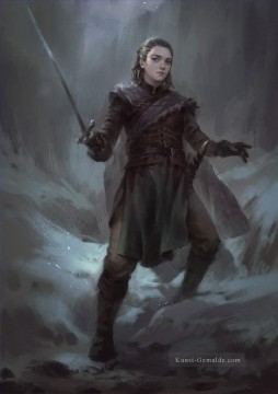 Zauberwelt Werke - Porträt von Arya Stark im kalten Spiel der Throne